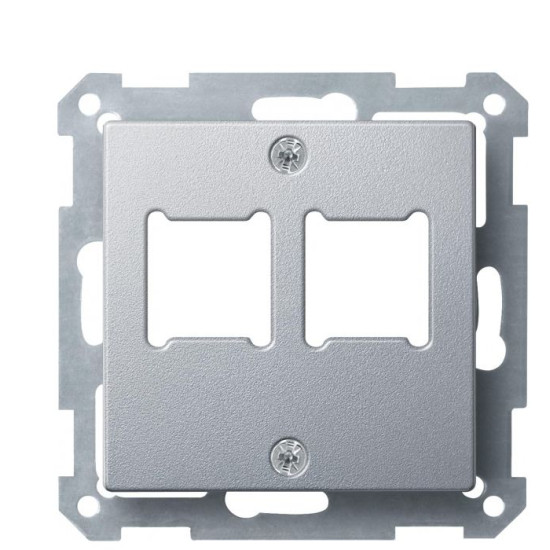 Двопортова центральна плата RJ11/RJ45 розетки Schneider Electric Merten System M MTN291260 (алюміній)