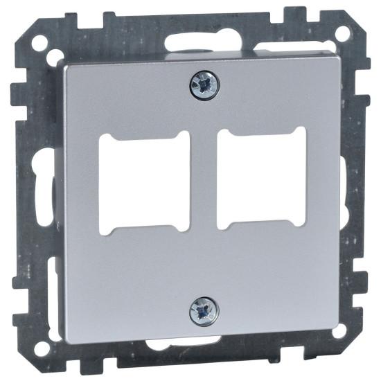 Двопортова центральна плата RJ11/RJ45 розетки Schneider Electric Merten System M MTN291260 (алюміній)