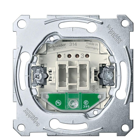 Одноклавішний двополюсний механізм вимикача Schneider Electric Aquadesign MTN3102-0000