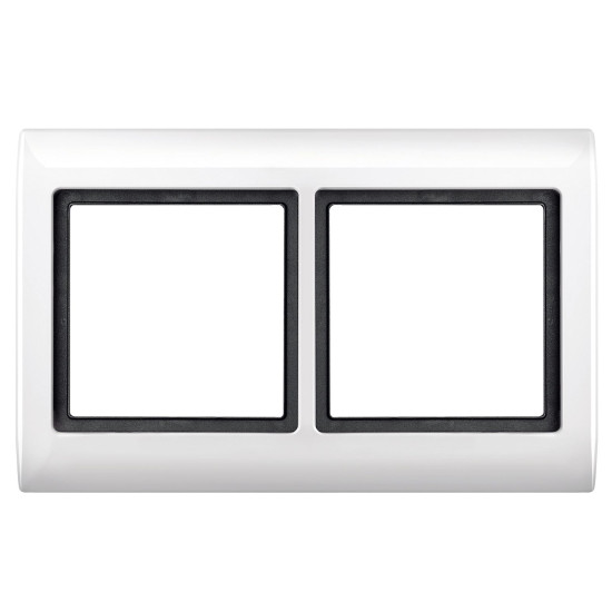 Двомісна рамка Schneider Electric Aquadesign MTN400219 полярно-білий