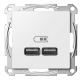 USB-накладка розетки Schneider Electric Merten System M MTN4367-0319 (полярно білий)
