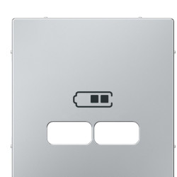 USB-накладка розетки Schneider Electric Merten System M MTN4367-0460 (алюміній)