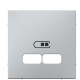 USB-накладка розетки Schneider Electric Merten System M MTN4367-0460 (алюміній)