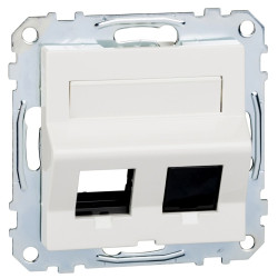 Центральна плата для розетки Keystone RJ45 Schneider Electric Merten System M MTN4568-0319 з полем для напису (полярно білий)