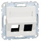 Центральна плата для розетки Keystone RJ45 Schneider Electric Merten System M MTN4568-0319 з полем для напису (полярно білий)