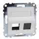 Центральна плата для розетки Keystone RJ45 Schneider Electric Merten System M MTN4568-0325 з полем для напису (активно білий)