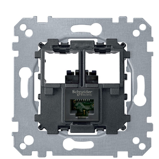 Механізм комп'ютерної розетки RJ-45 cat.6 UTP Merten, MTN4576-0001