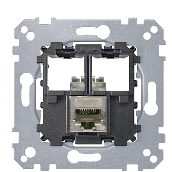 Механізм комп'ютерної розетки RJ-45 1-П cat.6А STP Merten, MTN4576-0021