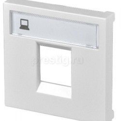 Одномісна накладка комунікаційної розетки ABB Zenit N2218.1 BL 2М (біла)