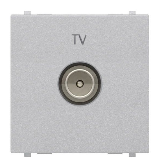 TV розетка ABB Zenit N2250.7 PL 2М (срібло)