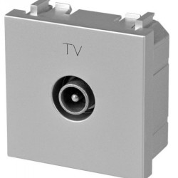 TV розетка ABB Zenit N2250.7 PL 2М (срібло)