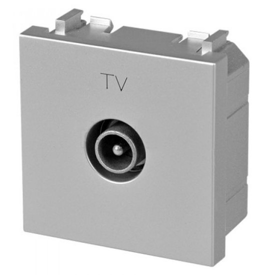 TV розетка ABB Zenit N2250.7 PL 2М (срібло)