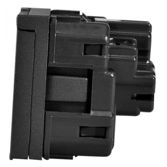 Механізм розетки ABB Zenit N2288.1 AN 2М із заземленням та кришкою (антрацит)