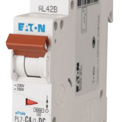 Автоматичний вимикач Eaton PL7-C4/1-DC 250В DC 4А C