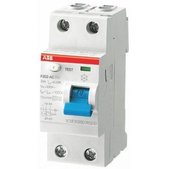 ПЗВ ABB F202 AC-40/0,03, 40 А, 30 мА, AC
