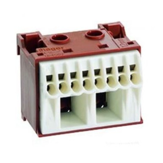 Блок фазних клем Hager KN10P 2x16мм2+8x4мм2
