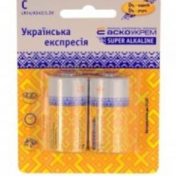 Батарейка лужна Аско-Укрем C.LR14.BL2 (блістер 2шт)