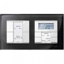 Рамка подвійна M-ELEGANCE glass онікс Merten, MTN404203