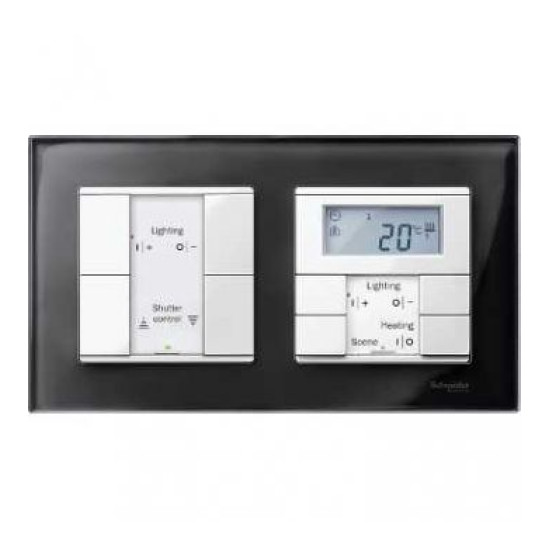 Рамка подвійна M-ELEGANCE glass онікс Merten, MTN404203