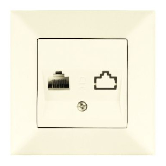 Розетка комп'ютерна Meridian, RJ45 Cat.5e, кремовий