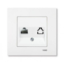 Розетка Karre комп'ютерна RJ45, Cat5e, біла VIKO (арт. 90960032)