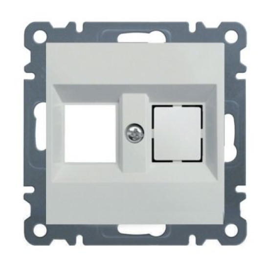 Панель подвійна RJ12/RJ45 WL2320 Lumina-2, біла, Hager