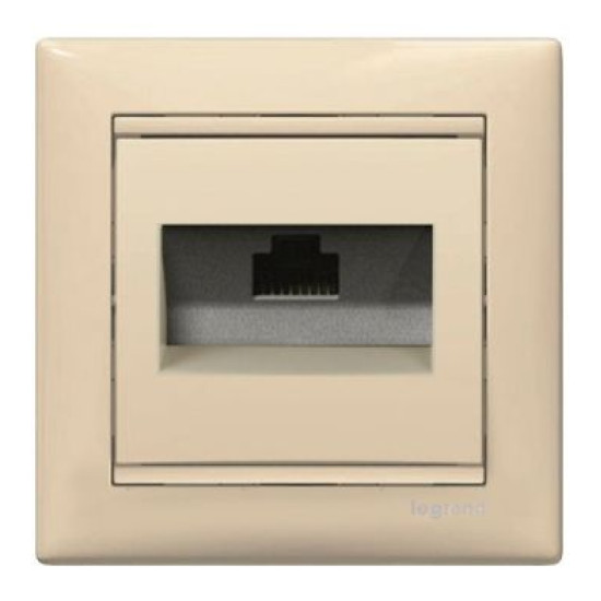 Механізм розетки комп'ютерної RJ-45 STP Cat.6 Valena без захватів слонова кістка
