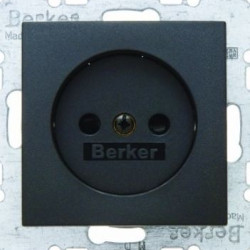 Розетка із захистом від дітей, антрацит, 16А/250В Berker B.3/B.7