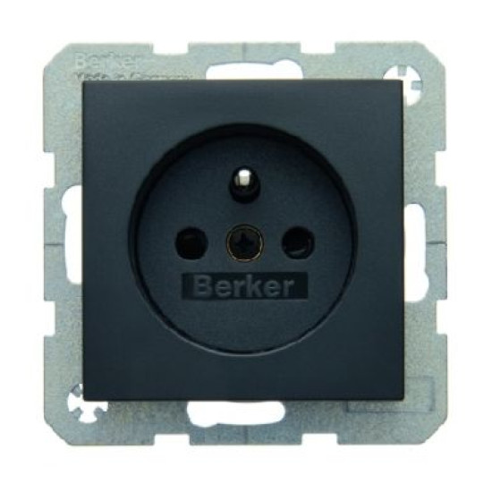 Розетка антрацит, 16А/250В Berker S.1