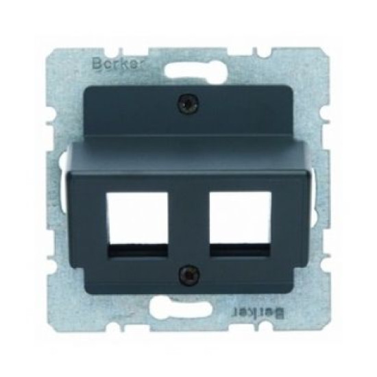 Накладка для модулів Modular Jacks "Krone", антрацит Berker B.3/B.7/K.1