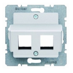 Накладка для модулів Modular Jacks "Krone", алюміній Berker B.3/B.7/K.1