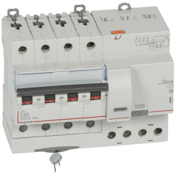 Диференціальний автомат Legrand (411191) 3P+N C 50A 30мA AC