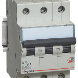 Автомат захисту мережі C 63A 3П 6kA, Legrand