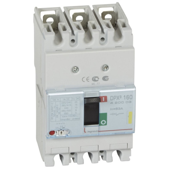 Вступний автомат DPX³ 160 3п 63А 16кА, Legrand