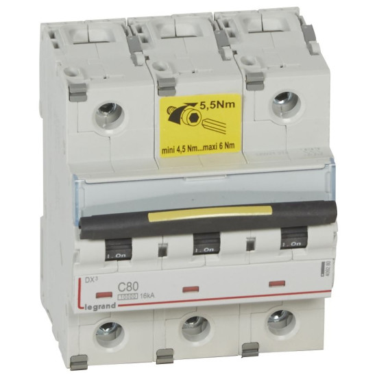 Електричний автомат DX³ 3П C 80A 16kA, Legrand