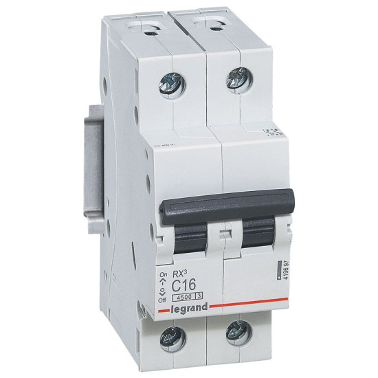 Автоматичний вимикач RX³ 4,5кА 16А 2п C, Legrand