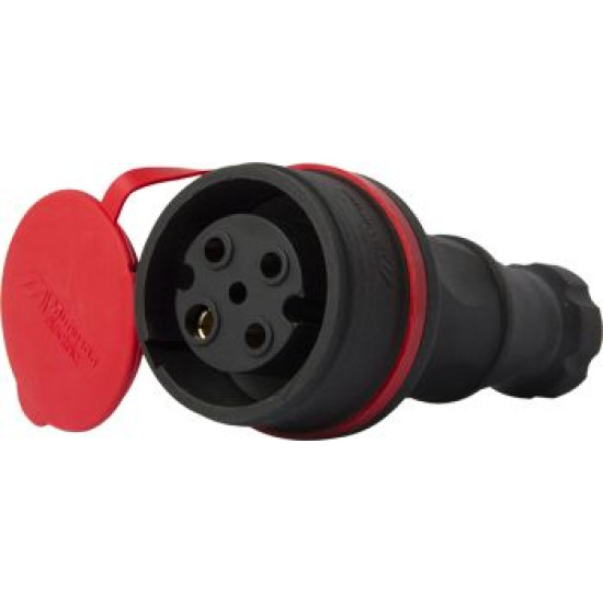 Силовий роз'єм на кабель E.Next e.socket.rubber.071.32