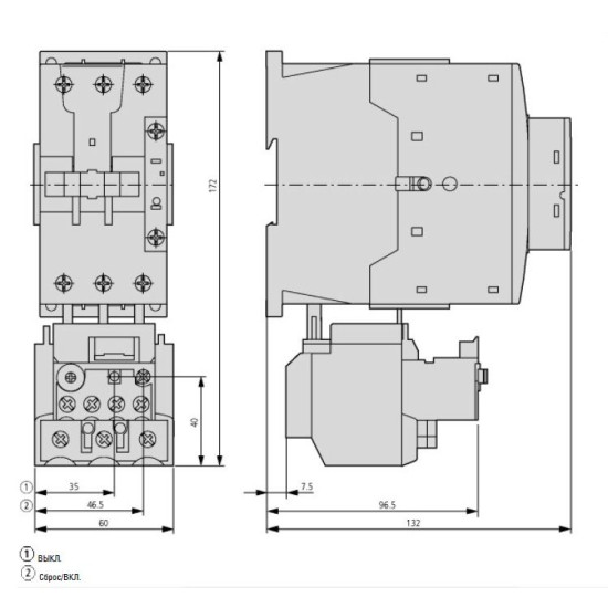 Теплове реле Eaton Moeller ZB65-40
