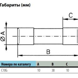 Плавкий запобіжник Eaton Moeller Cylindrical fuse 10x38 6A GG 500V AC