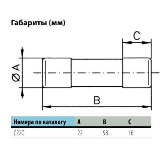 Плавкий запобіжник Eaton Moeller Cylindrical fuse 22x58 63A GG 690V AC