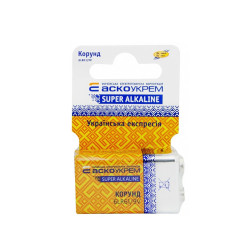 Батарейка лужна Аско-Укрем Корунд.6LR61.SC1 (вакуум 1шт)