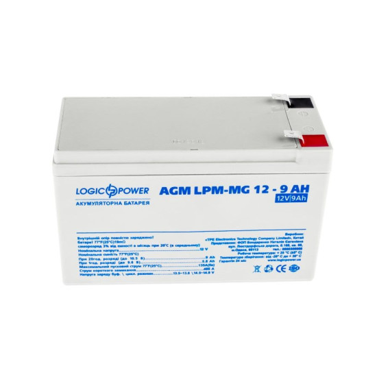 Акумулятор LogicPower AGM LPM-MG 12-9 AH 12В