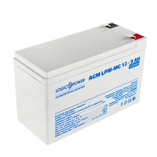 Акумулятор LogicPower AGM LPM-MG 12-9 AH 12В
