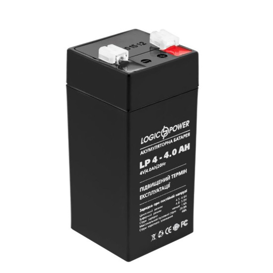 Акумулятор LogicPower AGM LPM 4-4 AH 4В