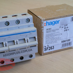 Перемикач Hager SF263 I-0-II 1+N 63А/230В 4м
