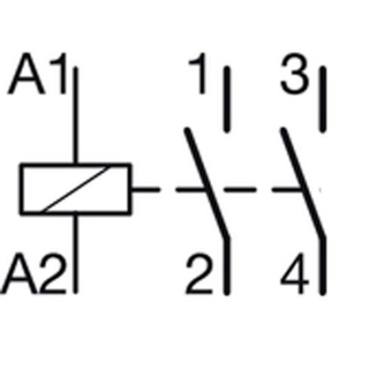 Контактор 25A ESC225s безшумний (2НО, 230В) 1м Hager