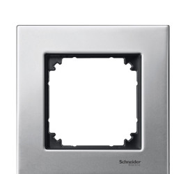 Рамка одинарна M-ELEGANCE metal платина Merten, MTN403160