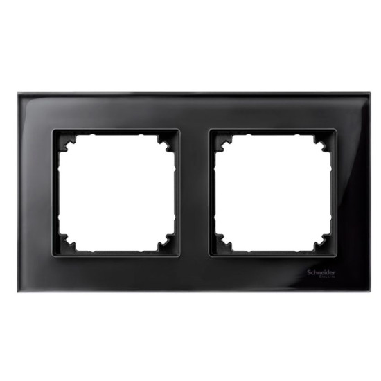 Рамка подвійна M-ELEGANCE glass онікс Merten, MTN404203