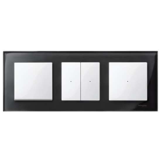 Рамка потрійна M-ELEGANCE glass онікс Merten, MTN404303