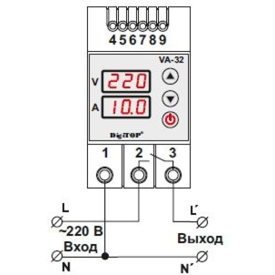 Реле напруги VA-protector VА-63 DigiTOP